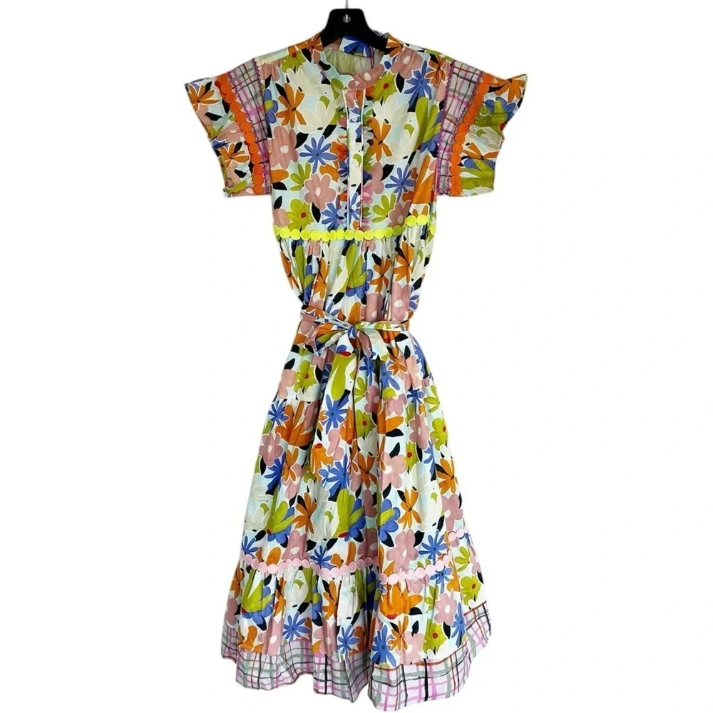 Celia B Floral Seren Midi Dress Womens XS NWT - Picture 7 of 14